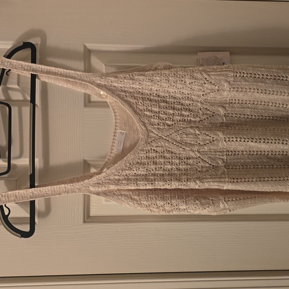 LC LAUREN CONRAD BRAND WOMEN'S PLUS SIZE SUMMER CREAM V-NECK  TANK TOP 0X